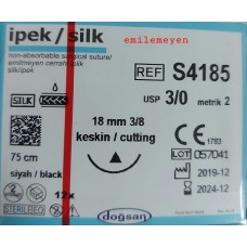 DOĞSAN İPEK SÜTÜR S4185 3/8 KESKİN 18 MM  (EMİLEMEYEN)    FİYAT ALMAK İÇİN 0 542 431 55 48